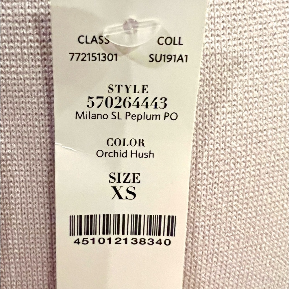WHBM Orchid Blush Peplum Sleeveless Sweater. NWT. - Picture 6 of 6